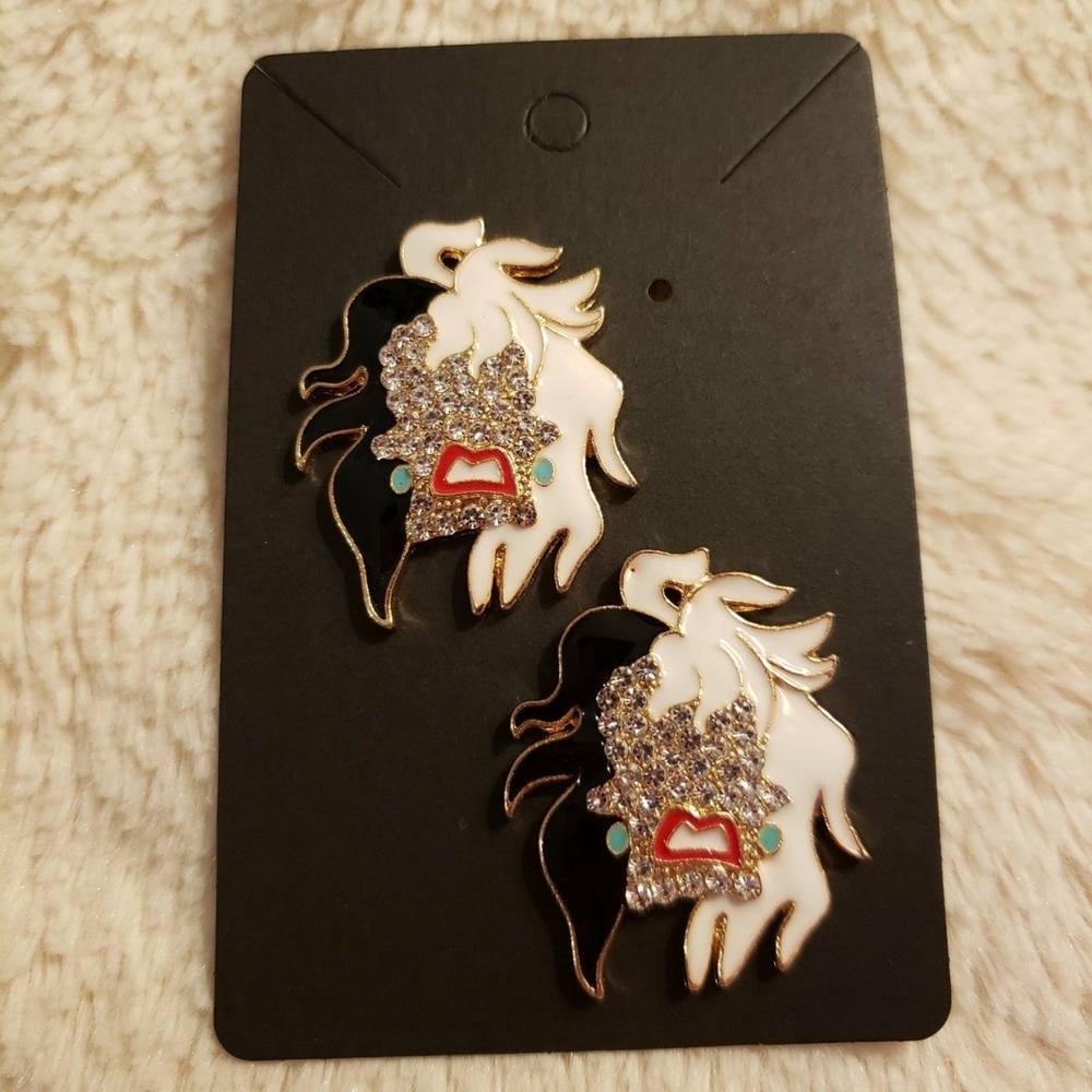 Cruella Deville earrings